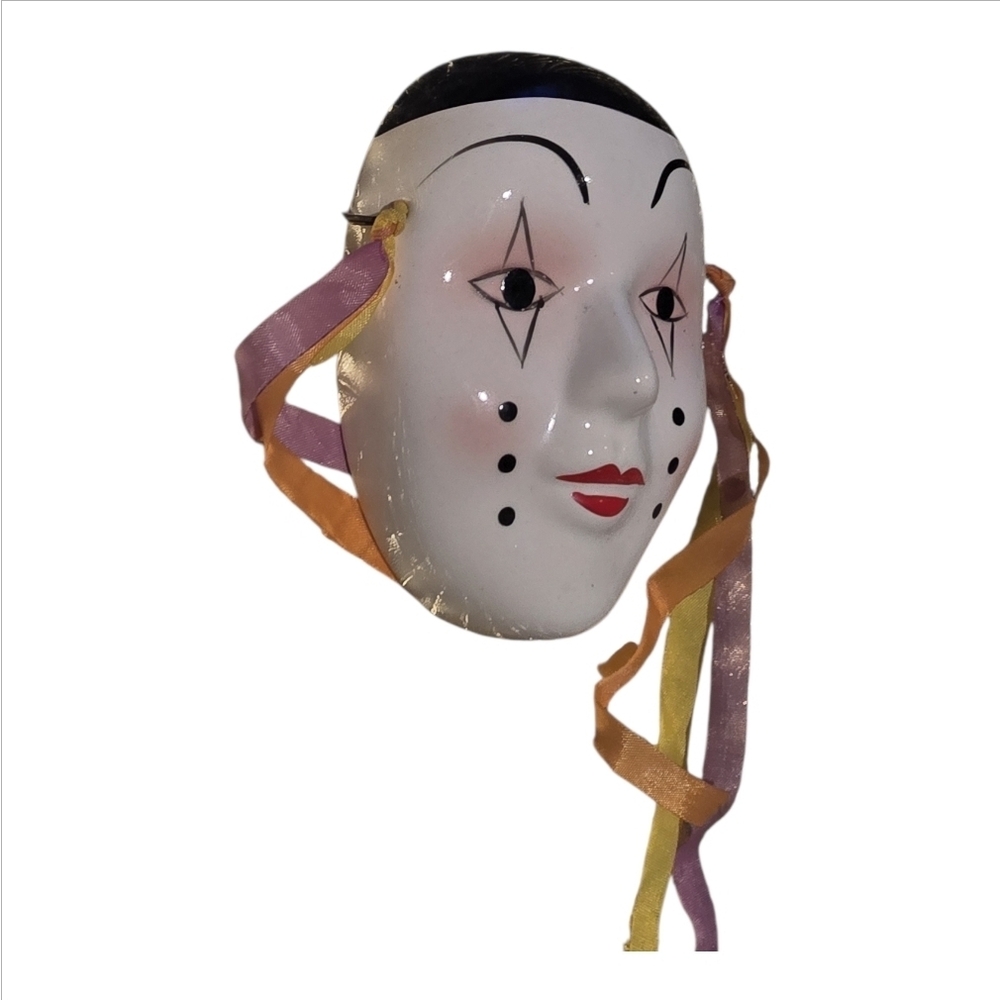 Jester Mask Wall Art with Vibrant Ribbons NEW - Picture 6 of 10